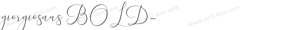 giorgiosans BOLD字体转换